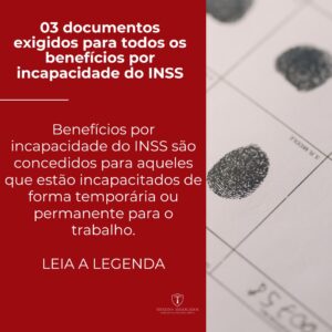 Leia mais sobre o artigo São 03 os benefícios por incapacidade do INSS: