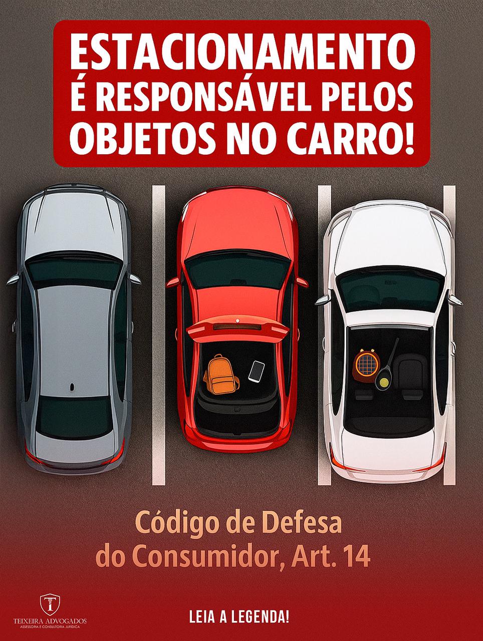 Leia mais sobre o artigo Atenção: estacionamentos são responsáveis pelos objetos deixados dentro do seu veículo, mesmo que avisem o contrário com placas ou bilhetes.